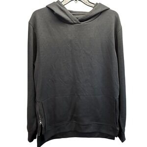 City Lab Mens 2XL Black Side Zip Hoodie Streetwear Urban Pullover gorpcore